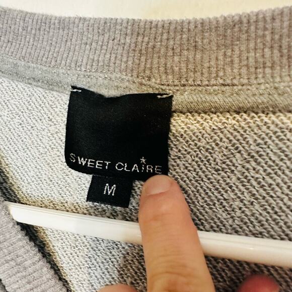 Sweet Claire Ugly Gingerbread Grey Let’s Get Baked Crewneck Sweatshirt Size M - Picture 7 of 8